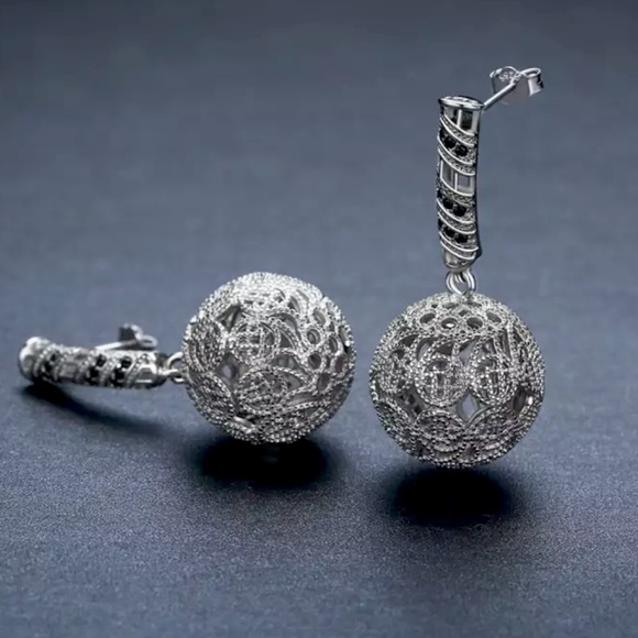 Jewelry - Sterling Silver Big Charm Drop Earrings